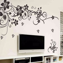 % Hot DIY Wall Art Decal Decoration Fashion Romantic Flower butterfly Wall Stickers Home Decor bedroom living room 3D Wallpaper 2024 - buy cheap