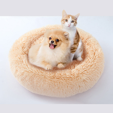 Velvet Plus Pet Kennel PP Cotton Super Soft Candy Color Pet Nest Deep Sleep Dog Cat Kennel Round Mats for Puppy Kitten Bed L/S 2024 - buy cheap