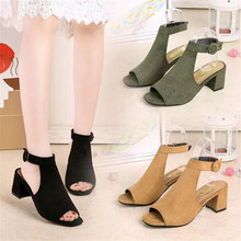 2019 Summer New Women's Shoes Platform Wedge Sandals Ankle Strap Peep Toe High Heel Shoes Female Buckle Fish mouth Sandals 2024 - buy cheap