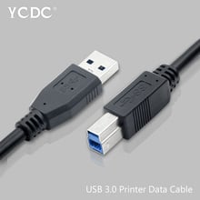 Scanner Printer USB 3.0 Data Cable Cord Line High Speed 5Gbps Black/blue 0.3/0.5/1/1.8/3/5m For Canon HP Dell WD Arduino Brother 2024 - buy cheap