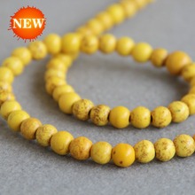 8mm Accessory Crafts Part Yellow Turkey Howlite Chalcedony Round Stones Balls Gifts DIY Beads 15inch Women Jewelry Making Design 2024 - buy cheap