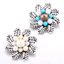 10pcs/lot 18mm Snap Jewelry Feather Styles 18mm Metal Snap buttons Color Buttons Rhinestone Watches Snaps Jewelry 2024 - buy cheap