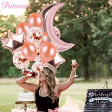 Balões pacimate laser para chá de bebê, 32 polegadas, lua grande, para casamento, feliz aniversário, material de decoração de festa 2024 - compre barato