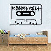 Vintage Rock And Roll Tape Wall Sticker Kids Bedroom Vinyl Removable Home Decor Art Wall Decal 2024 - buy cheap