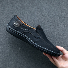 High Quality Genuine Leather Men Shoes Soft Moccasins Loafers Fashion Brand Men Flats Comfy Driving Shoes Big Size 39-48 2024 - buy cheap