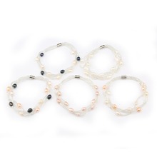 100% Natural Freshwater Pearl Bracelets Natural Pearl Bracelet for Women Cuff Bangles Wrap Beads Bracelet  5-6mm 2024 - buy cheap