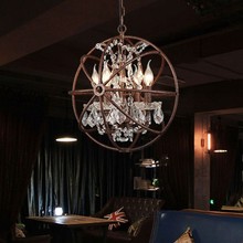 4 6 8 15 Candle lights Chandeliers E14 Lustres lights rusty vintage industrial loft iron crystal Chandelier 2024 - buy cheap