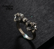 Мужские кольца Lengkea jewery, кольцо из 100% настоящего серебра 925 пробы, Винтажное кольцо с 3D буддизмом, ювелирные изделия Vajra, очаровательные подарки бойфренда 2024 - купить недорого