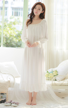 Free Shipping Princess Nightdress Long White and Pink  Pijamas Women's Nightgown Thin Material Sleepwear Ladies negligee 2024 - buy cheap