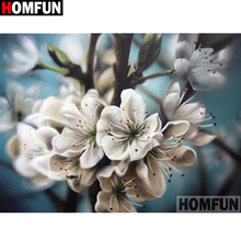 HOMFUN-pintura de diamante 5D DIY "paisaje de flores", bordado 3D, regalo de punto de Cruz, decoración del hogar, A16637 2024 - compra barato