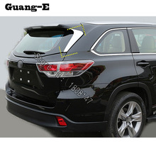 For Toyota Highlander 2018 2019 2020 car sticker Rear back tail Spoiler side triangle wing window bezel trim panel frame parts 2024 - buy cheap