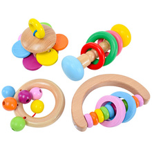 Wood Rattle Baby Toys Rattles Baby Bed Hand Bell Rattle Toy Handbell Musical Educational Instrument Toddlers Rattles Teether 2024 - buy cheap