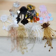 3D long hanging beads high-grade clothing accessories handmade beaded cloth stickers sweater hat bag sweater coat 2024 - buy cheap