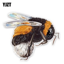 YJZT 14,9 CM * 12,4 CM gordito abeja personalidad etiqueta pegatina PVC para coche 12-300853 2024 - compra barato