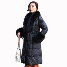 Real Fur Coat Genuine Leather Jacket Women Clothes 2018 Korean Fox Fur Collar Sheepskin Coat Vintage Duck Down Coats ZT1334 2024 - buy cheap