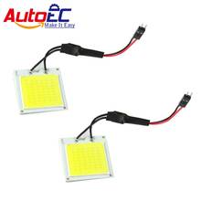 AutoEC 100X Car Dome Light 48 SMD chips COB LED Dome Panel Light with t10 ba9s Festoon Adapter #LL27 2024 - buy cheap