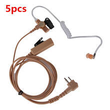 5PCS beige color air tube headset walkie talkie earphone with acoustic tube with PPT for Motorola cp200 cp040 gp300 GP88 EP450 2024 - buy cheap