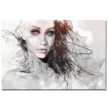 Abstract Wall Art Canvas Painting Middel East Women Posters and Prints Girls Living Room Decoration Maison Modern Minimalist 2024 - buy cheap