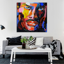 Arte de parede abstrata artesanal, figura masculina colorida, moderna, decoração para casa, pinturas a óleo de melhor qualidade, moda, retrato, arte 2024 - compre barato