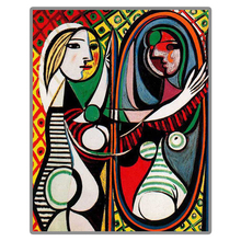 Большой художник Пикассо "Девушка перед зеркалом" 5D DIY Алмазная картина полный квадрат/круглая Алмазная вышивка продажа стразы Pic 2024 - купить недорого