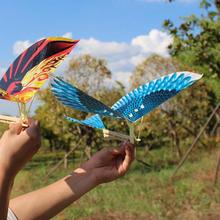 Высококачественный синий веселый и спортивный воздушный змей, летающие детские игрушки для детей, Интерактивная игрушка, мультяшная Резиновая лента, мощные летающие воздушные змей 2024 - купить недорого
