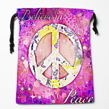 Best Peace Pattern Drawstring Bags Custom Storage Printed Receive Bag Compression Type Bags Size 18X22cm Storage Bags 2024 - buy cheap