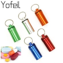 1PC Waterproof Drug Case Container Aluminum Pills Box Holder Keychain Medicine Bottle Outdoor Emergency First Aid EDC 2024 - buy cheap