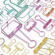 1pc Solid Color Hollow Out Metal Binder Clips Notes Letter Paper Clip Office Supplies 2024 - buy cheap