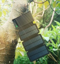 GGX ENERGY 10000 мАч портативный мобильный телефон с солнечной батареей, зарядное устройство на солнечной батарее, Съемный складной светодиодный аккумулятор на солнечной батарее 4 Вт/6 Вт/8 Вт для кемпинга 2024 - купить недорого