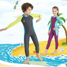 Novo roupa de mergulho para crianças, roupa de banho para mergulho surf com proteção uv, mangas compridas 2024 - compre barato