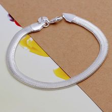 Free shipping silver plated jewelry bracelet fine fashion soft snake bracelet top quality wholesale and retail SMTH164 2024 - buy cheap
