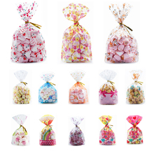 Saco de embalagem plástica para doces e biscoitos, 50 peças 13x19 + 4cm saco de embalagem de presente de natal, sacos de biscoito, cupcake, assados, embalagem 2024 - compre barato