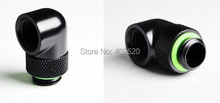 5pcs/ lot High quality Black G1/4'' thread 90 degree Rotary Fitting Adapter Rotating 90 degrees water cooling Adaptors 2024 - buy cheap