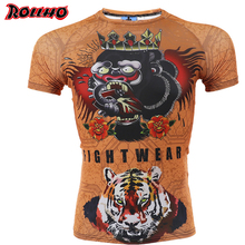 ROLLHO MMA Boxing Sports t shirt Muay Thai Fighting Fitness Elasticity shirt Sweatshirts boxing clothing muay thai shorts mma 2024 - buy cheap