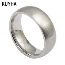 316L Stainless Steel Classic Unisex Simple Finger Rings Round Matte Surface Finish Silver Color Ring Wedding Band 2024 - buy cheap