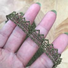 5 Meters Vintage Gold Lace Trim Bronze Thread Embroidery Lace Ribbon for Garment Stage Accessories 1.5cm Width 2024 - buy cheap