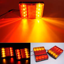 2Pcs 8 LED Truck Rear Tail Lights Warning Lighting Rear Lamps 12V Waterproof Tailights Rear Parts for Trailer Truck Lorry Boat 2024 - buy cheap