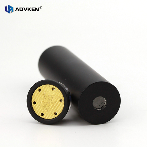 100% Advken Mad Hatter V2 Mod 18650 Mechanical Mod in Black for 22mm Electronic Ecigarette Atomizer 510 Thread Vaping Atomizer 2022 - купить недорого