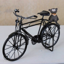 Ferro forjado retro bicicleta artesanal modelo em miniatura acessórios de decoração para casa 2024 - compre barato