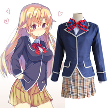 Fantasia de cosplay de sapkugeki no soma ótima, fantasia de uniforme escolar (blazer + saia + gravata) 2024 - compre barato