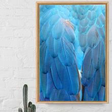 Decoración nórdica, lienzo para el hogar, pintura de Pluma azul, pósteres de arte Pop, impresión en Hd, cuadro de pared para sala, salón, decoración de oficina 2024 - compra barato