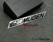 Venta al por mayor 10 Uds 3D de aluminio emblema Mugen de cromo insignia trasera para coche adhesivo para maletero estilo de coche 2024 - compra barato