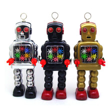 Vintage Clockwork Wind Up Robot toys Photography Children Kids Adult Robot Tin Toys Classic Toy Christmas Gift 2024 - buy cheap