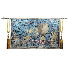 Tapiz con patrón del Rey León de William Morris, 82x140cm, Jacquard, para decoración de interiores, hogar, restaurante, Hotel, pared especial 2024 - compra barato