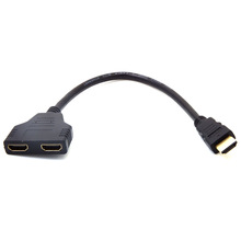 30 см HDMI Male to 2 HDMI Female 1 в 2 Out сплиттер кабель адаптер конвертер Поддержка 720P 1080i 1080P для Xbox PS3 HDTV 2024 - купить недорого