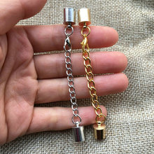 Fio de couro redondo de níquel para pulseira, extremidade do bracelete com borla, conector de fecho, descobertas de joias diy 8mm 2024 - compre barato
