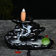 Queimador de incenso reverso de fumaça em cerâmica criativo + 10 cones 2024 - compre barato