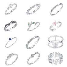 fashion Love Crystal Zircon Finger Ring Women Wedding Party Birthday Gift Dainty Heart Leaf Branch Pig Knuckle Rings Bague 2024 - buy cheap