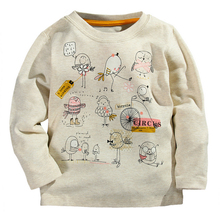 Осенне-зимняя детская футболка из 100% хлопка футболка с длинными рукавами и рисунком птицы для маленьких мальчиков и девочек детские пуловеры, футболки, одежда для мальчиков 2024 - купить недорого