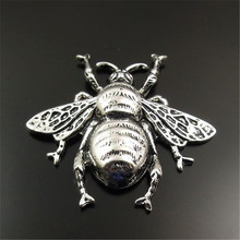 GraceAngie 12PCS  Alloy Antique Silver Color Insect Bee 40*37mm Wing Pendant Charms Jewelry Accessory Handmade 31823 2024 - buy cheap